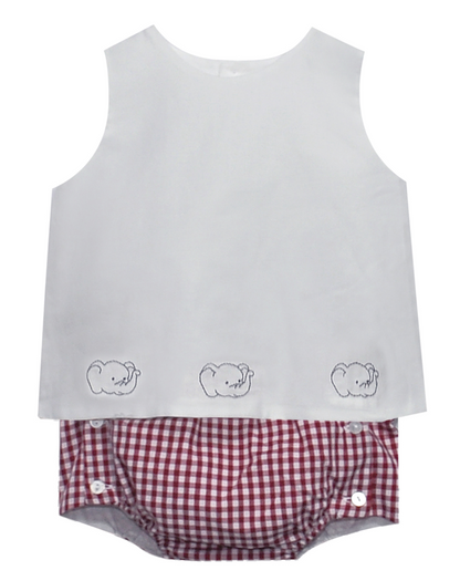 Crimson/Grey Diaper Set