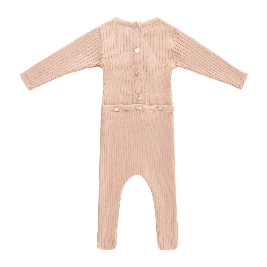 Feltman Brothers Scalloped Trim Ribbed Knit Romper &amp; Bonnet: Blush