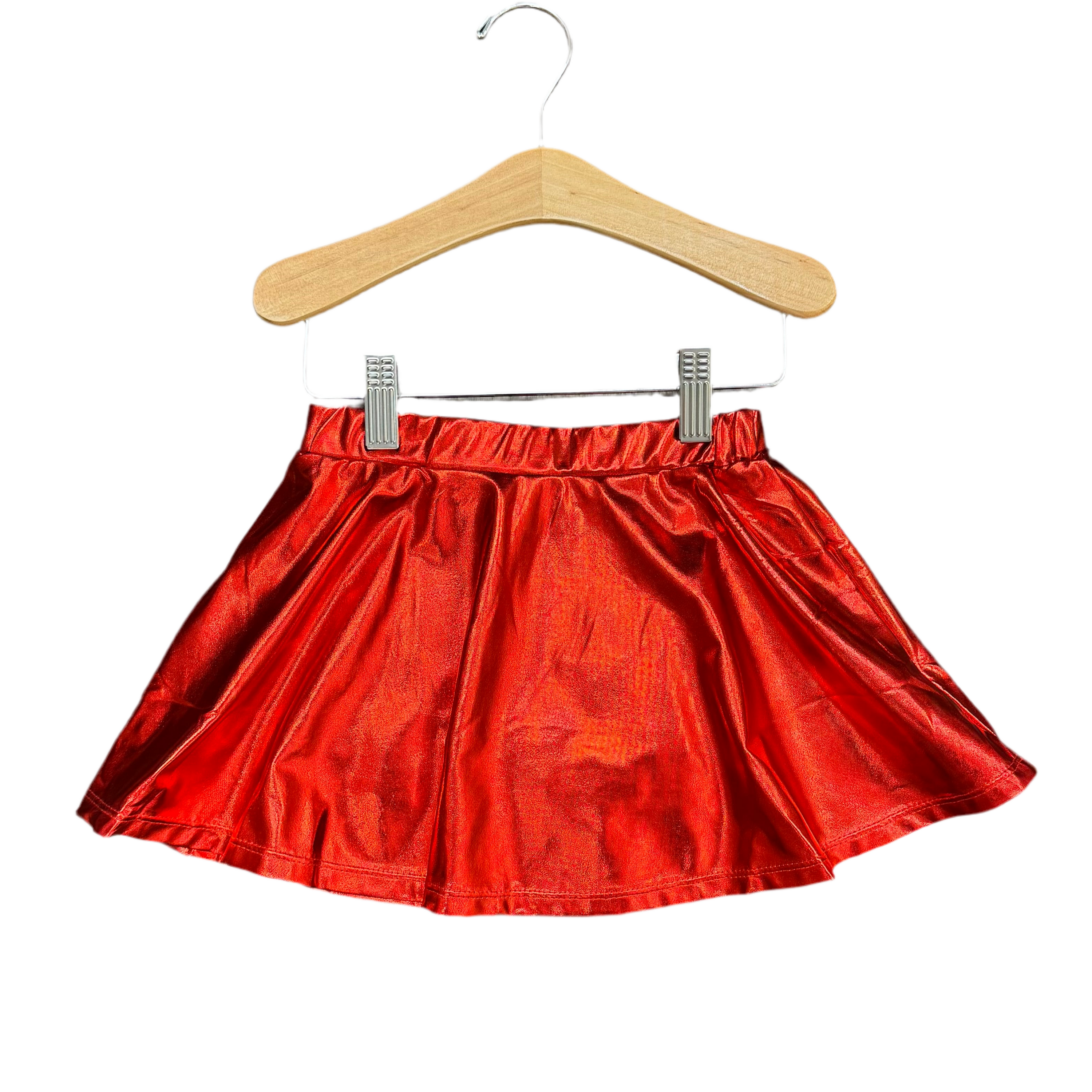 Metallic Red Skirt
