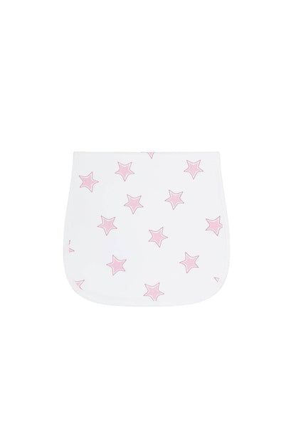 Pink Stars Print Burp Cloth