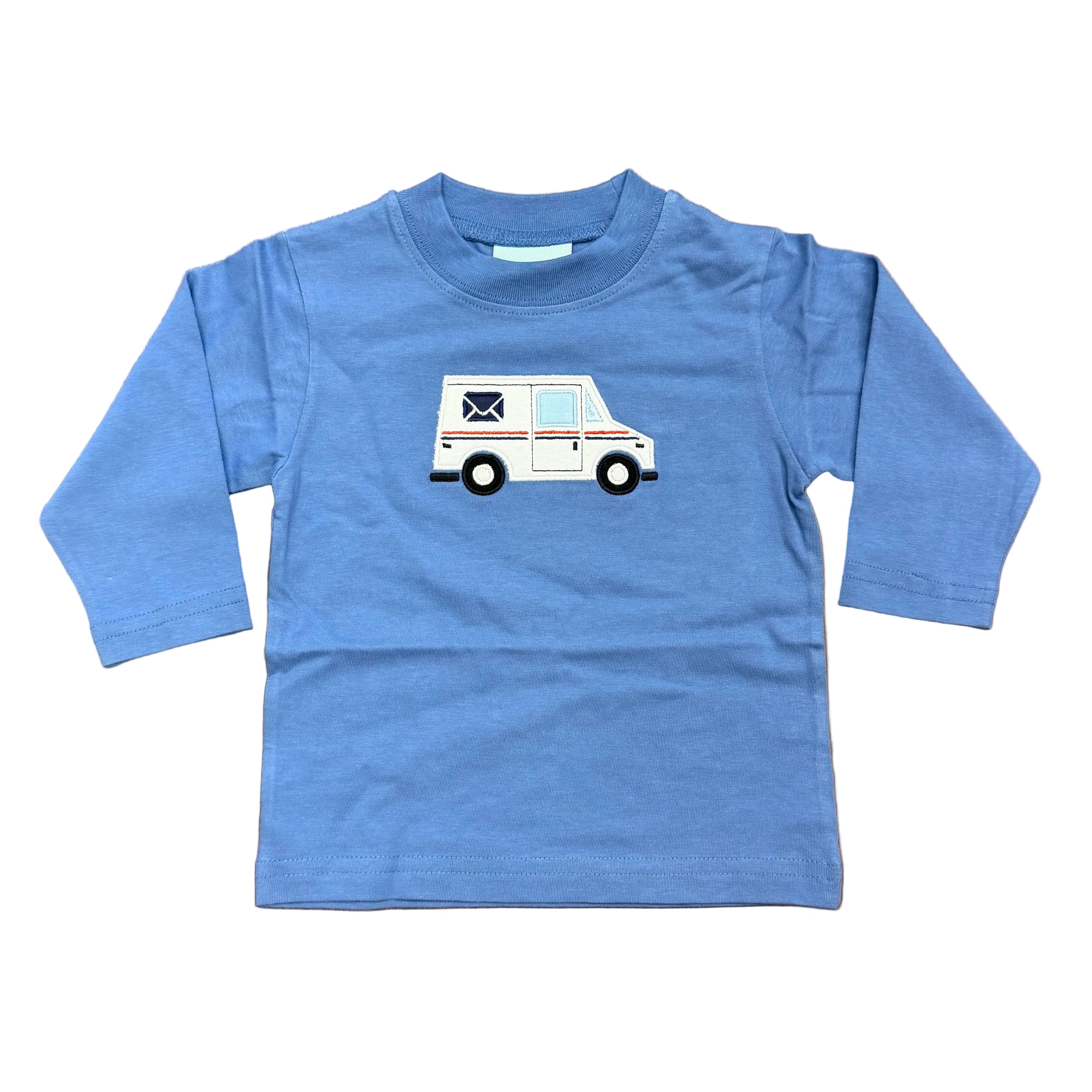 Chambray LS T-Shirt with Mail Truck Applique