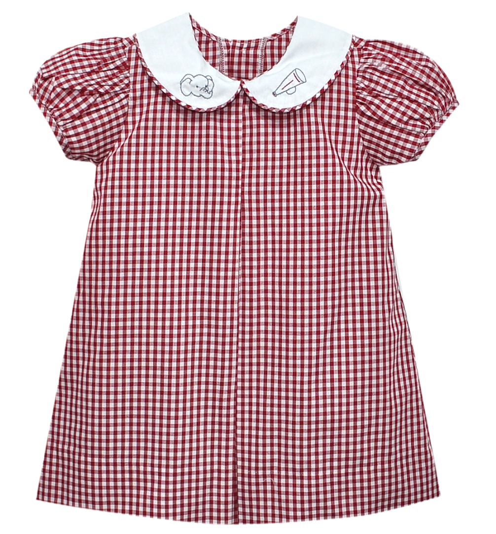 Elephant Crimson/Grey Dress
