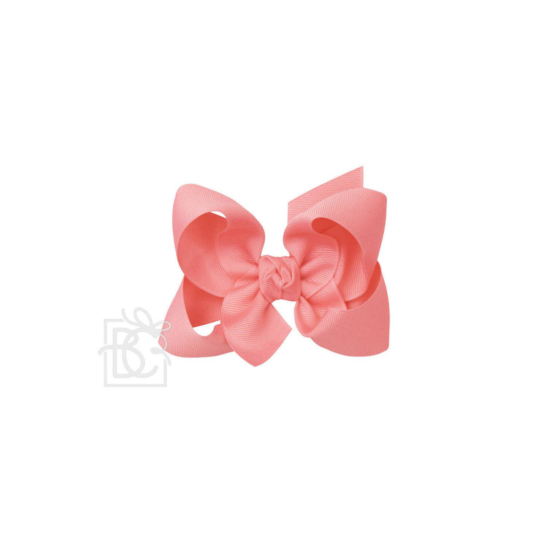 4.5&quot; Hairbow on Alligator Clip: Shell Pink