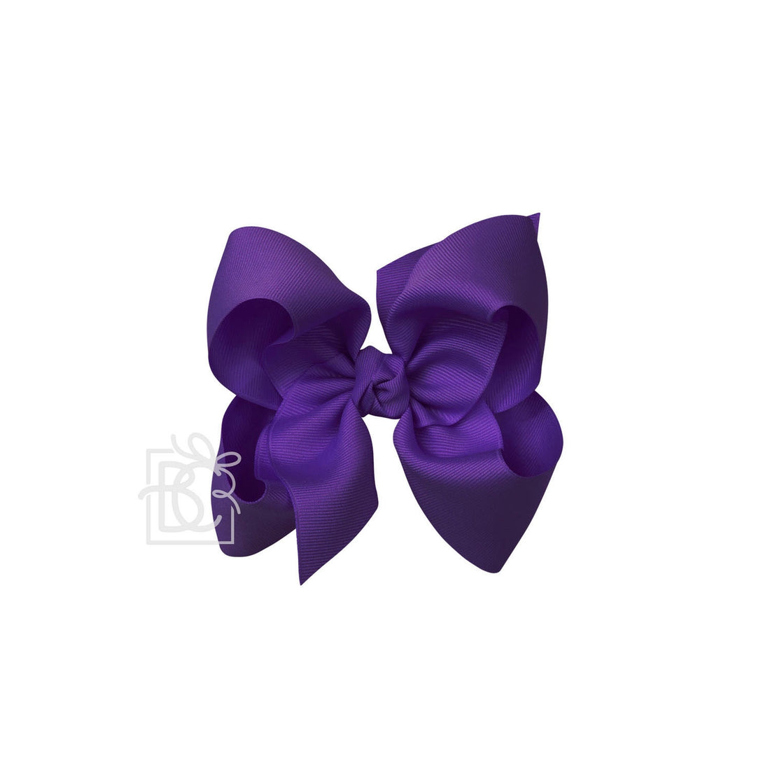 5.5&quot; Hairbow on Alligator Clip: Purple