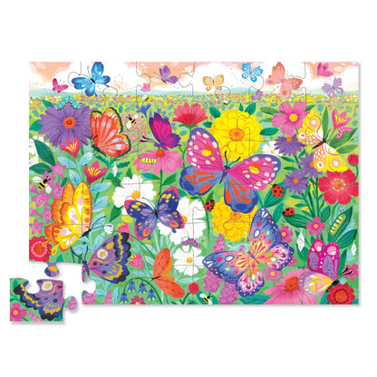 36-Piece Shaped Box Puzzle: Butterfly Garden