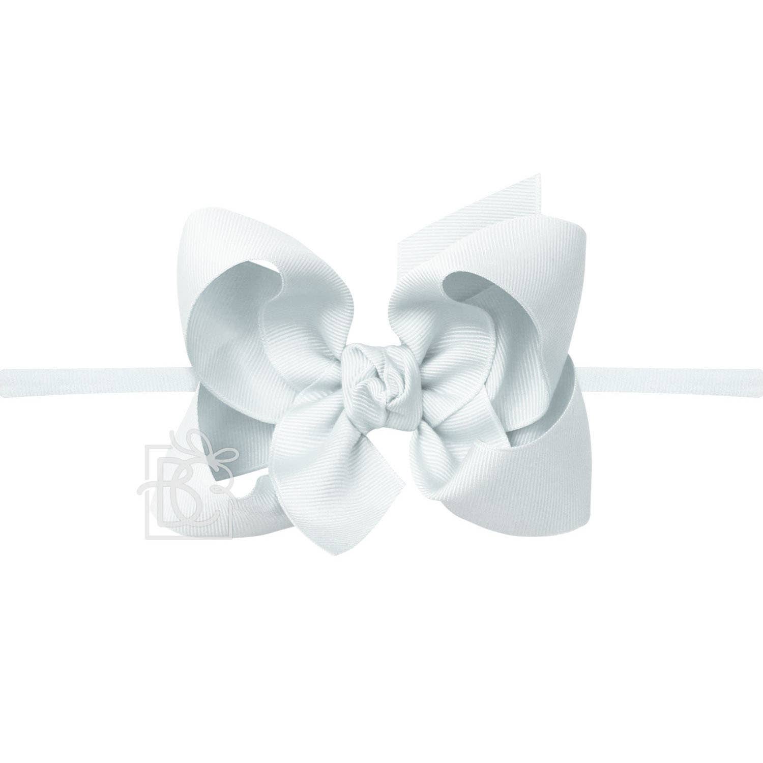 4.5&quot; Infant Headband Hairbow: Powder Blue