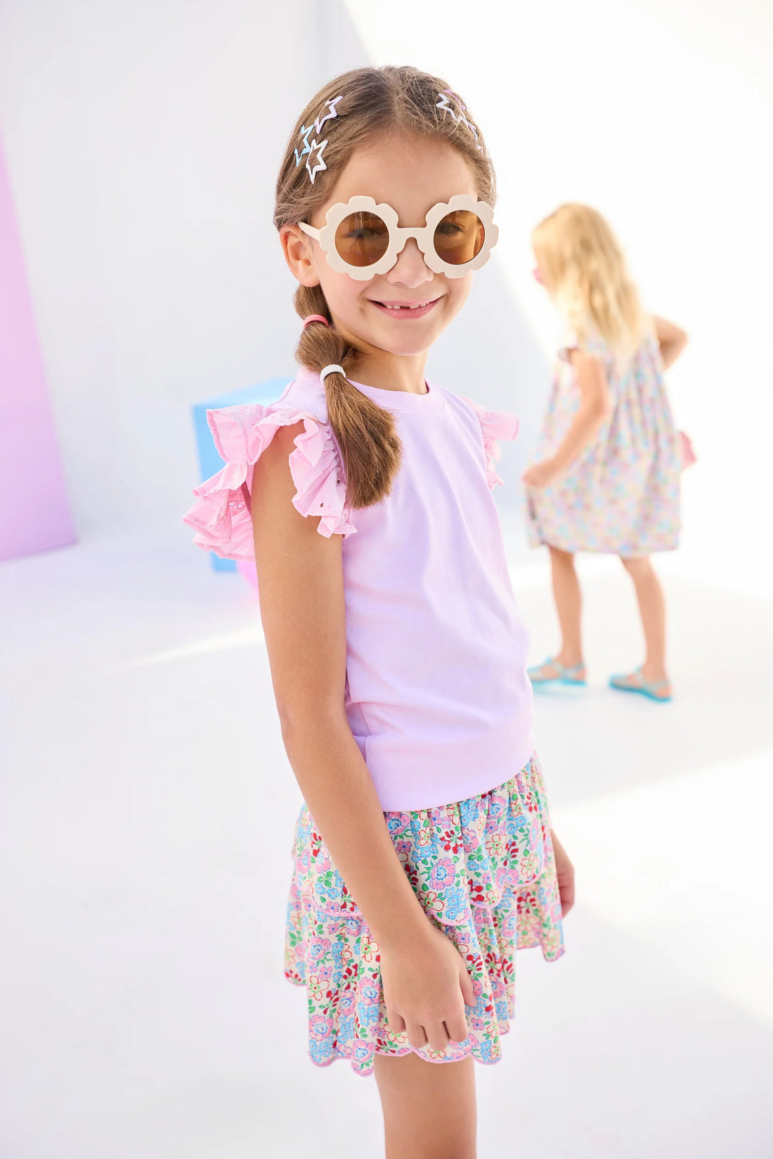 Pink Eyelet Tank