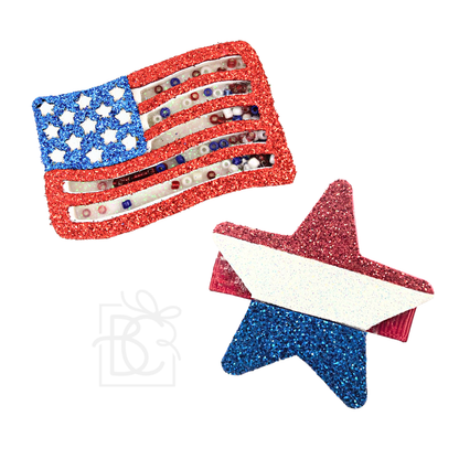 Patriotic Hairbow Shakers: Flag