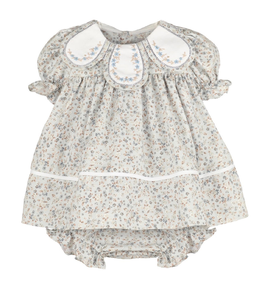 Bloomy Chintz Petal Float Dress: Blue
