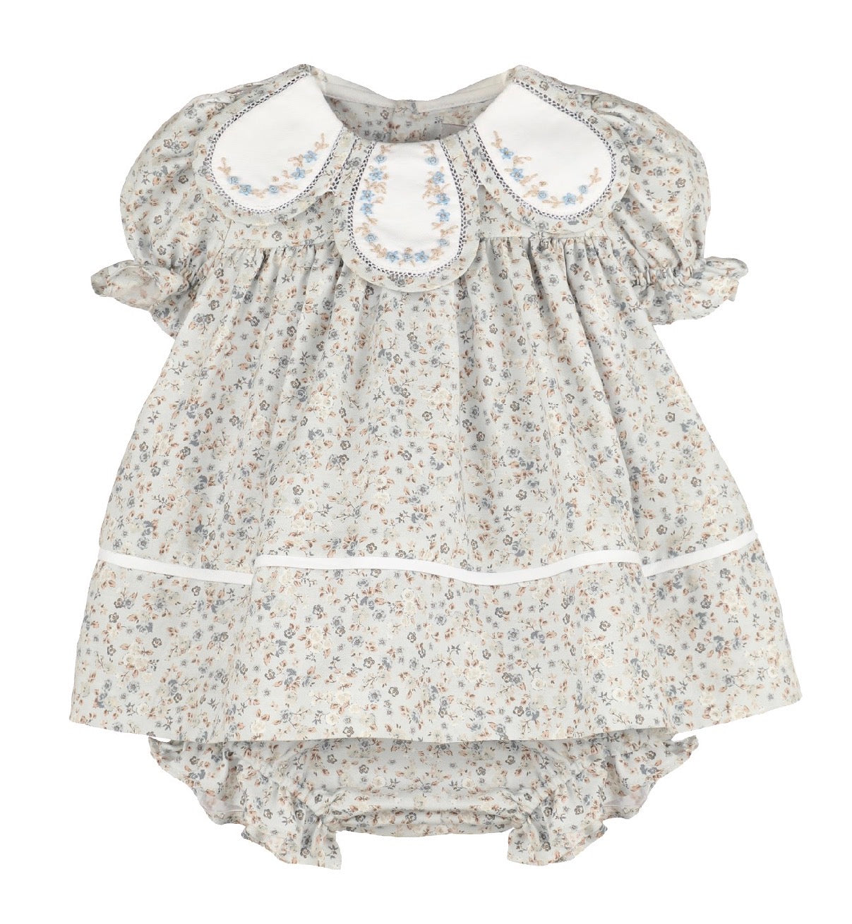 Bloomy Chintz Petal Float Dress: Blue