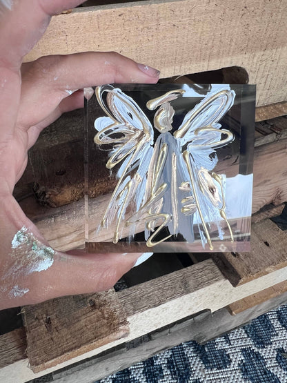 Neutral Angel on Lucite Block