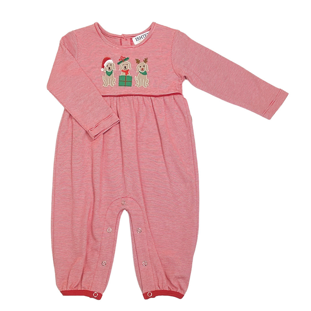 Dog Trio Girls Romper