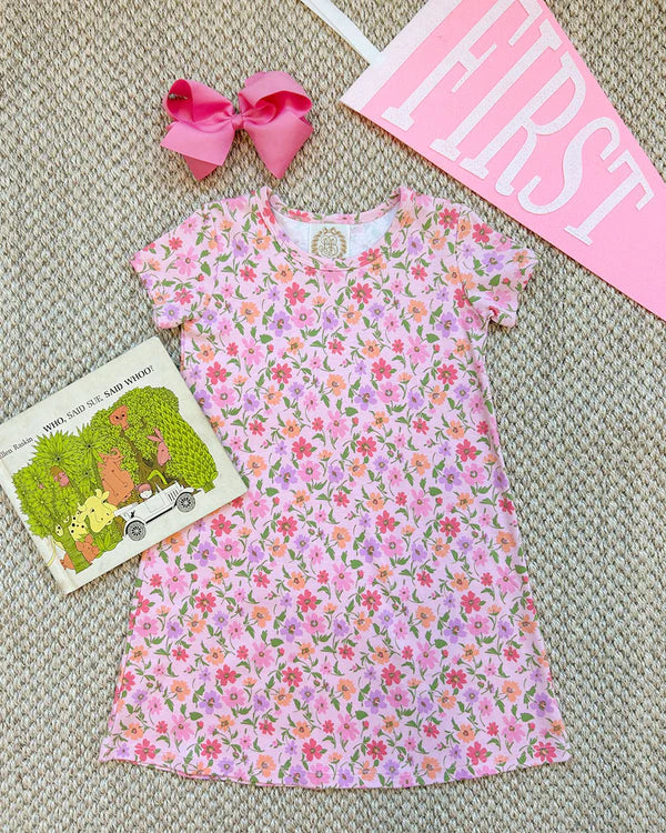 TBBC SS Poly Play Dress: Grand Cayman Gardens