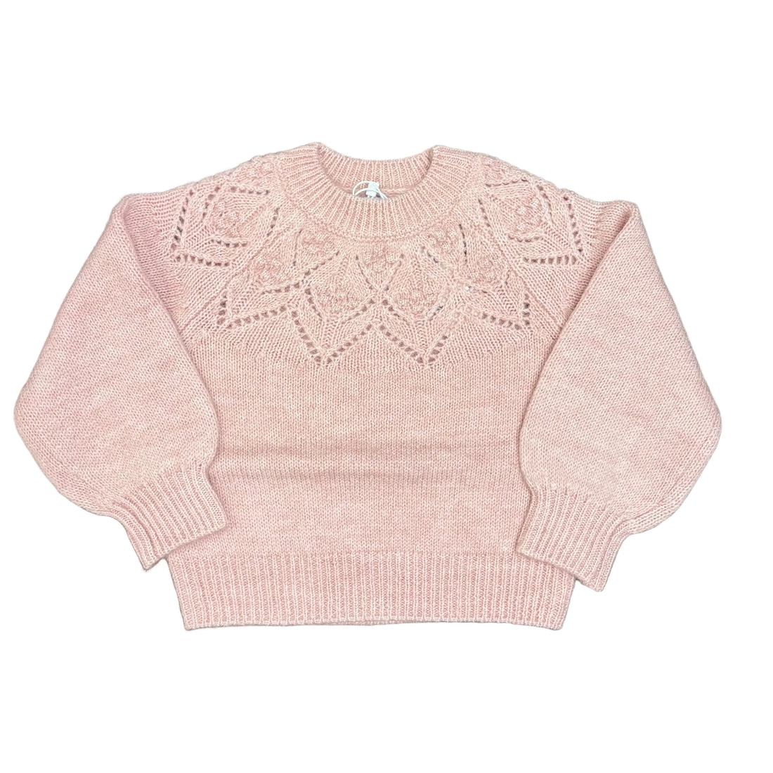 Openwork Detail Sweater: Mauve