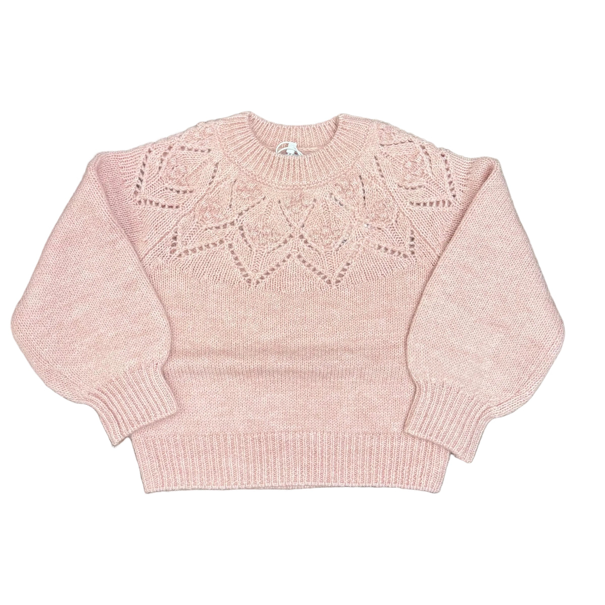 Openwork Detail Sweater: Mauve