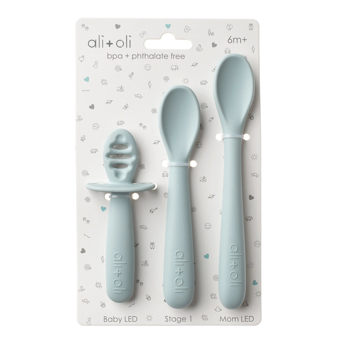 3-piece Multi Stage Spoon Set for Baby -  Sky Blue