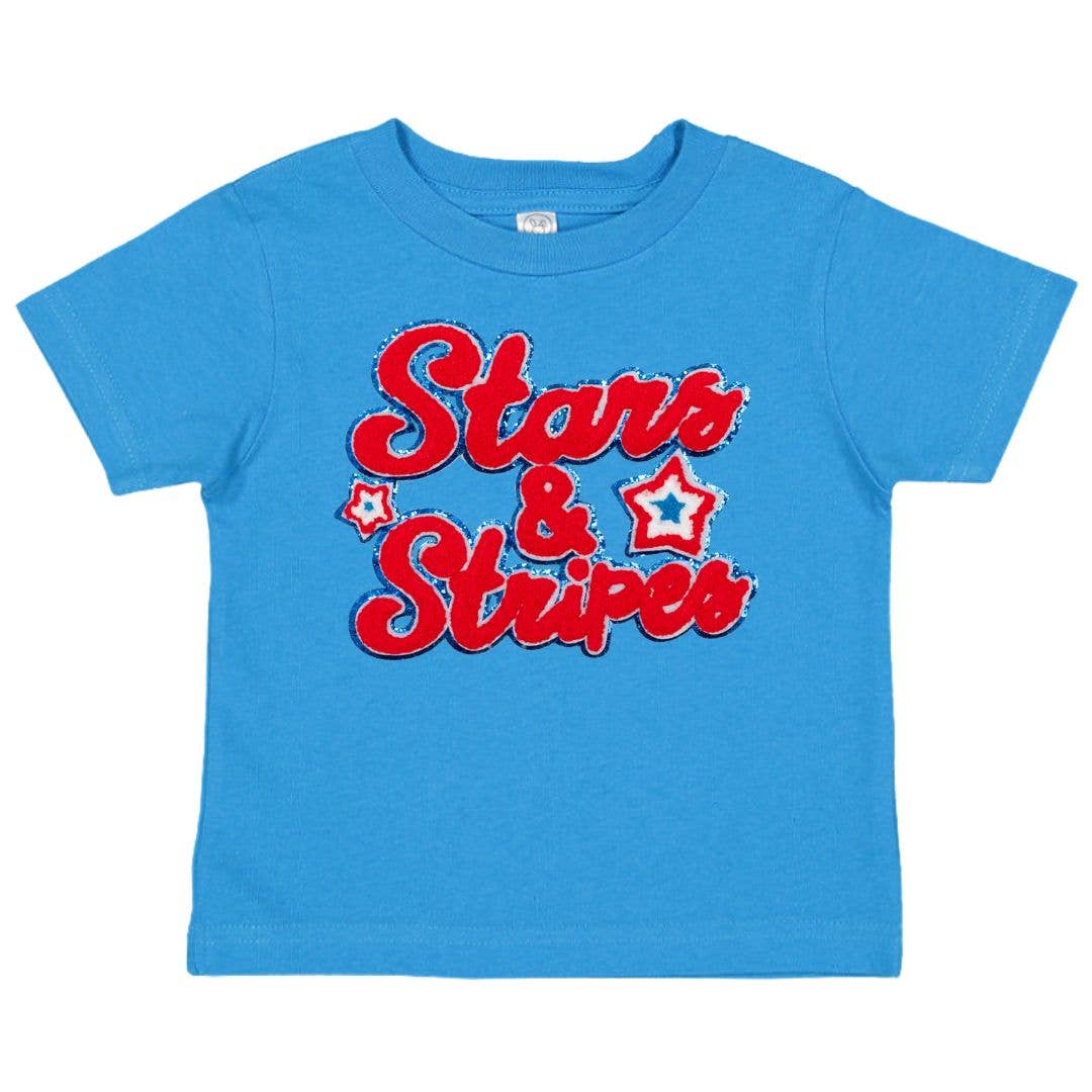 Stars and Stripes Patch Short Sleeve T-Shirt