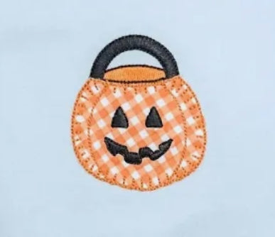 Trick or Treat Applique T-Shirt: Light Blue