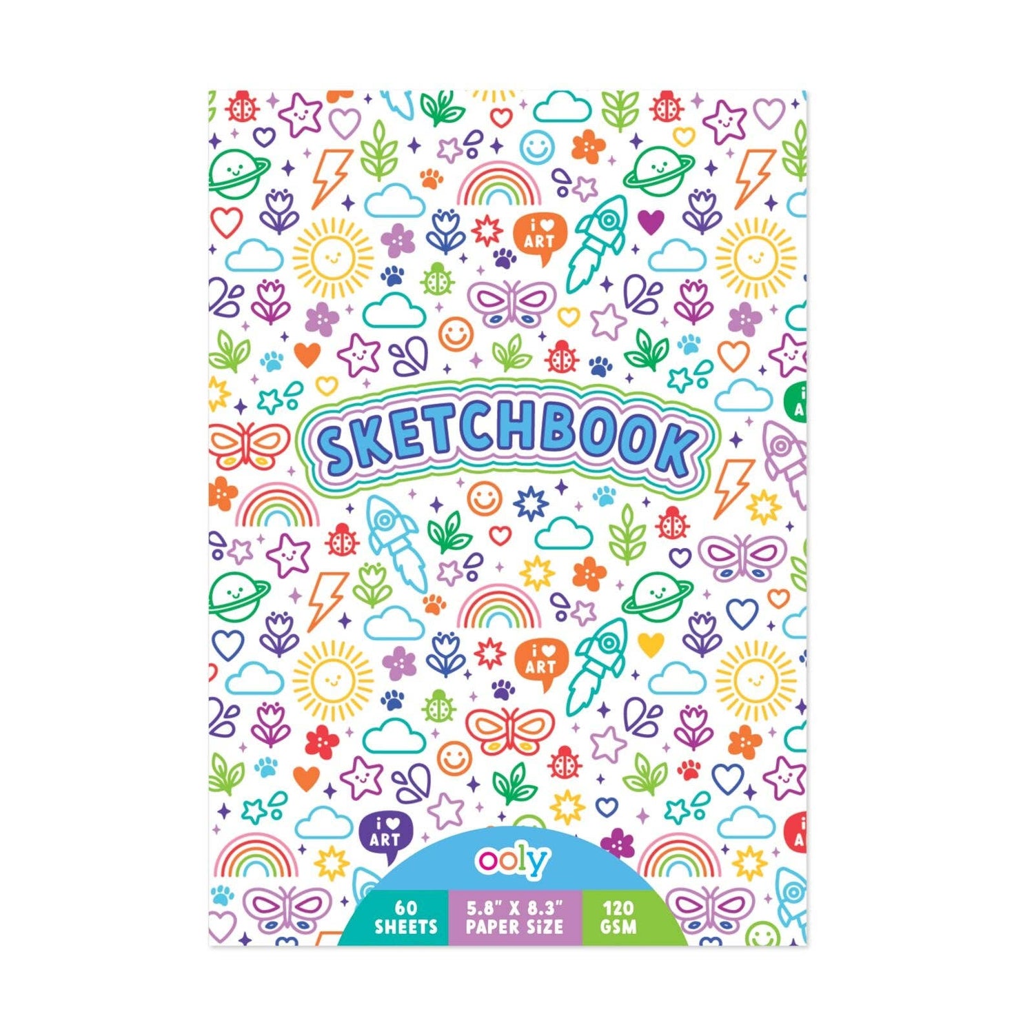 Colorful Doodles Sketchbook (5.8&quot; x 8.3&quot;)