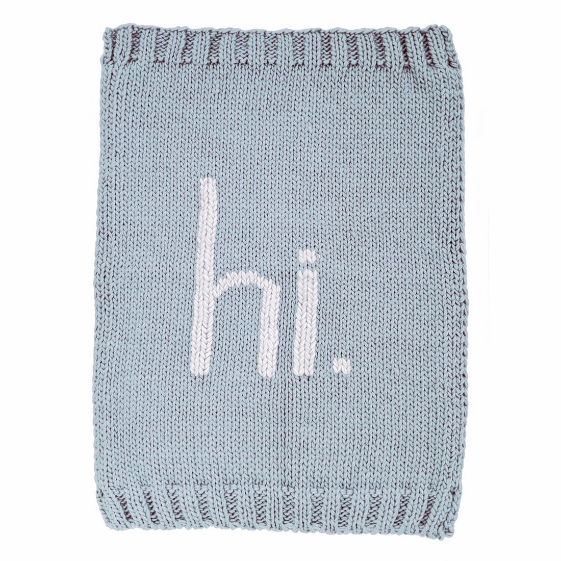 Huggalugs hi. Hand Knit Blanket: Surf Blue