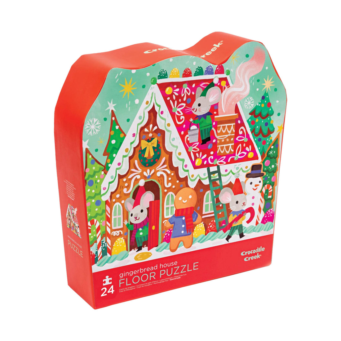 24 pc Shape Box Puzzle: Gingerbread House