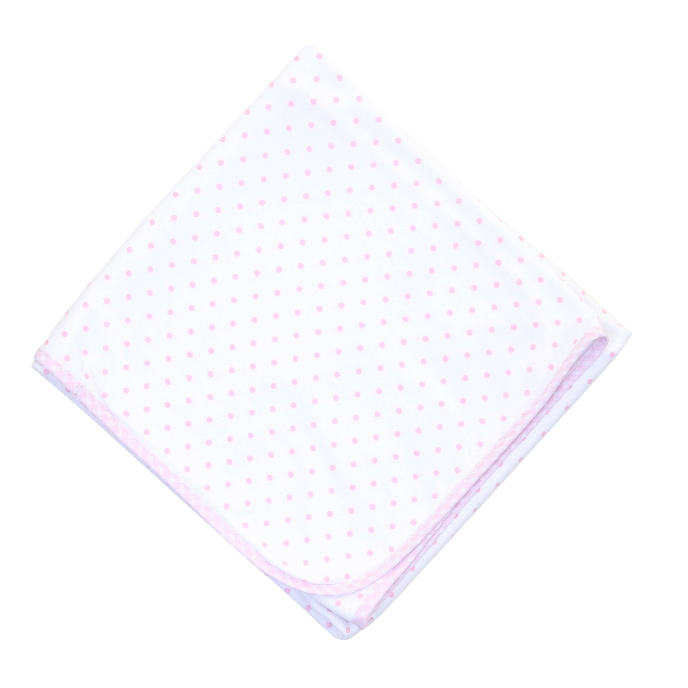 Gingham Dots Blanket: Pink