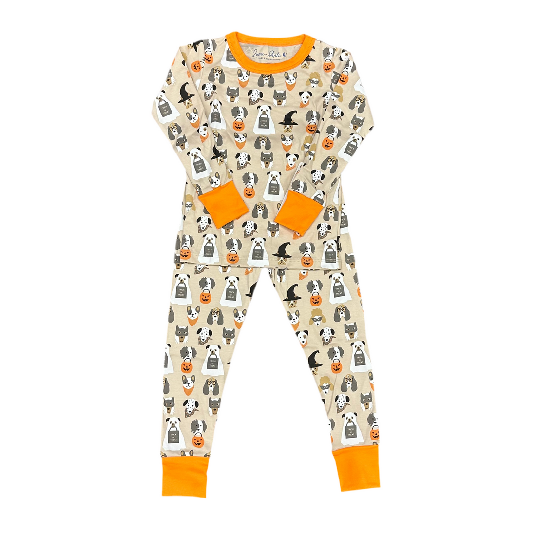 Halloween Hounds Long Pajamas: Driftwood