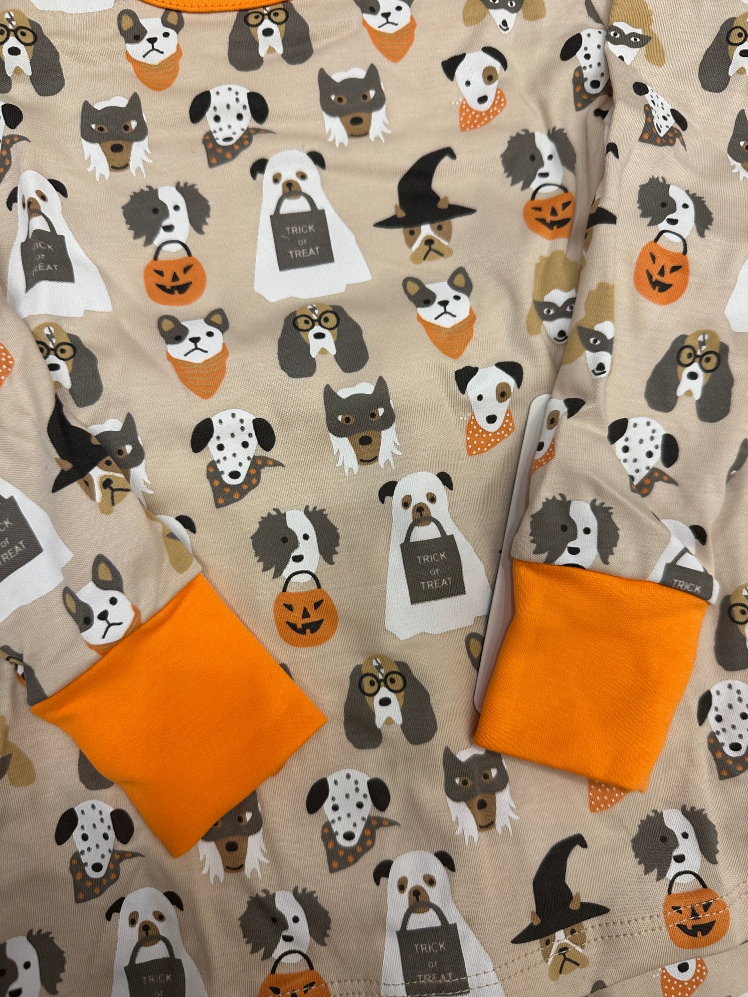 Halloween Hounds Long Pajamas: Driftwood