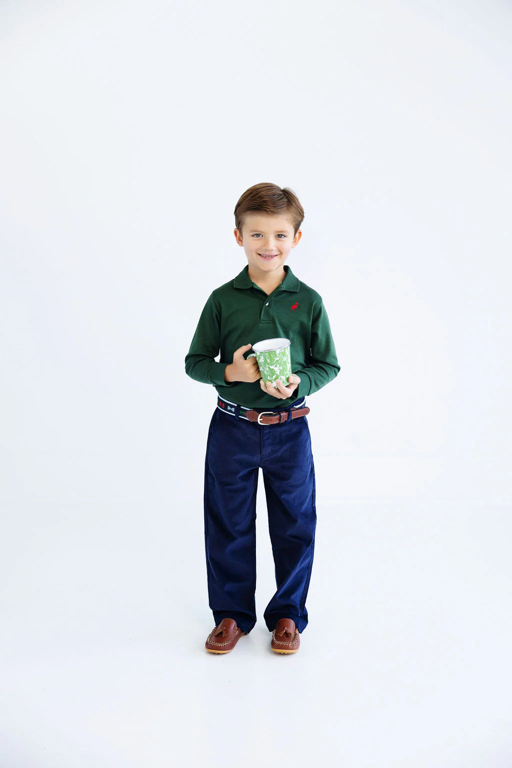 TBBC LS Prim &amp; Proper Polo: Grier Green