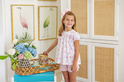 TBBC Shipley Shorts: Palm Beach Pink with Palm Beach Pink Stork