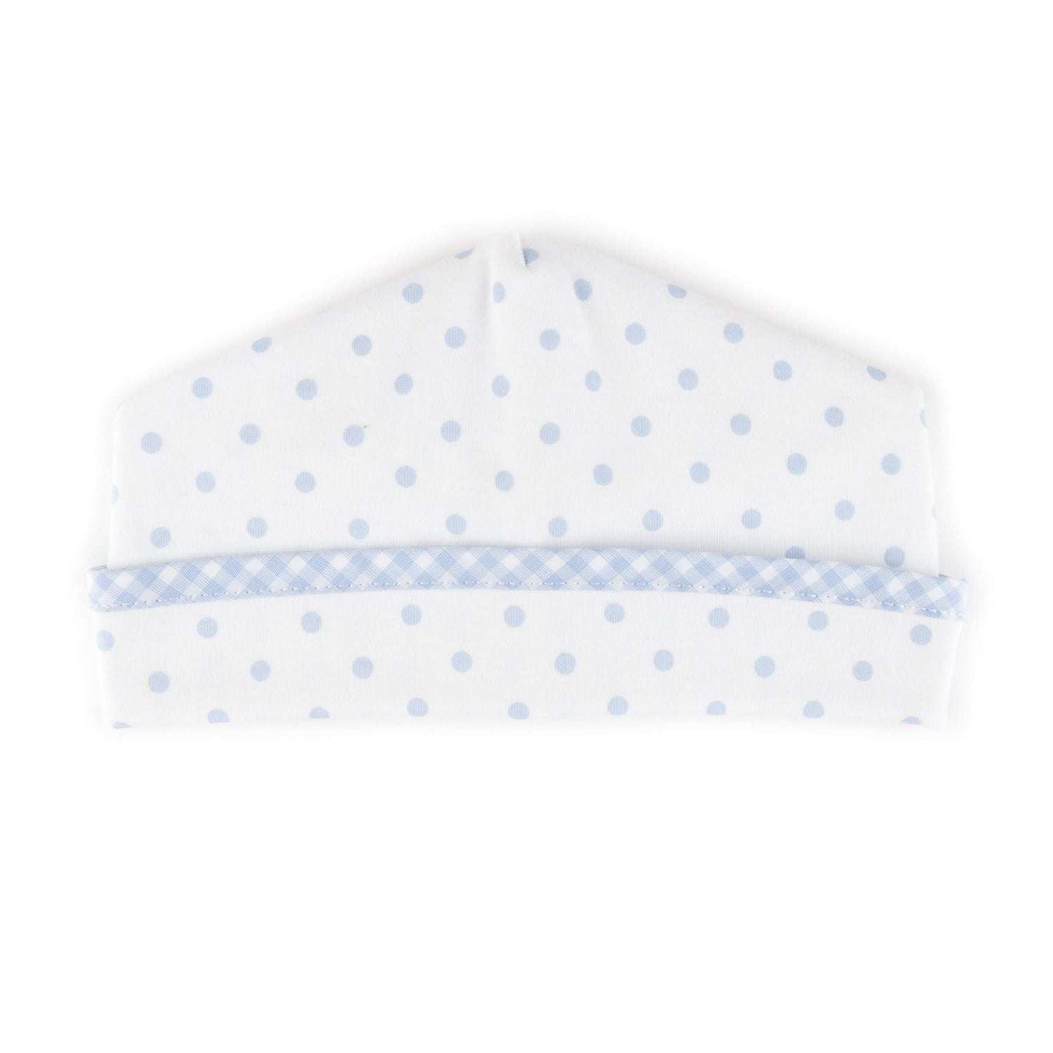 Gingham Dots Hat: Blue