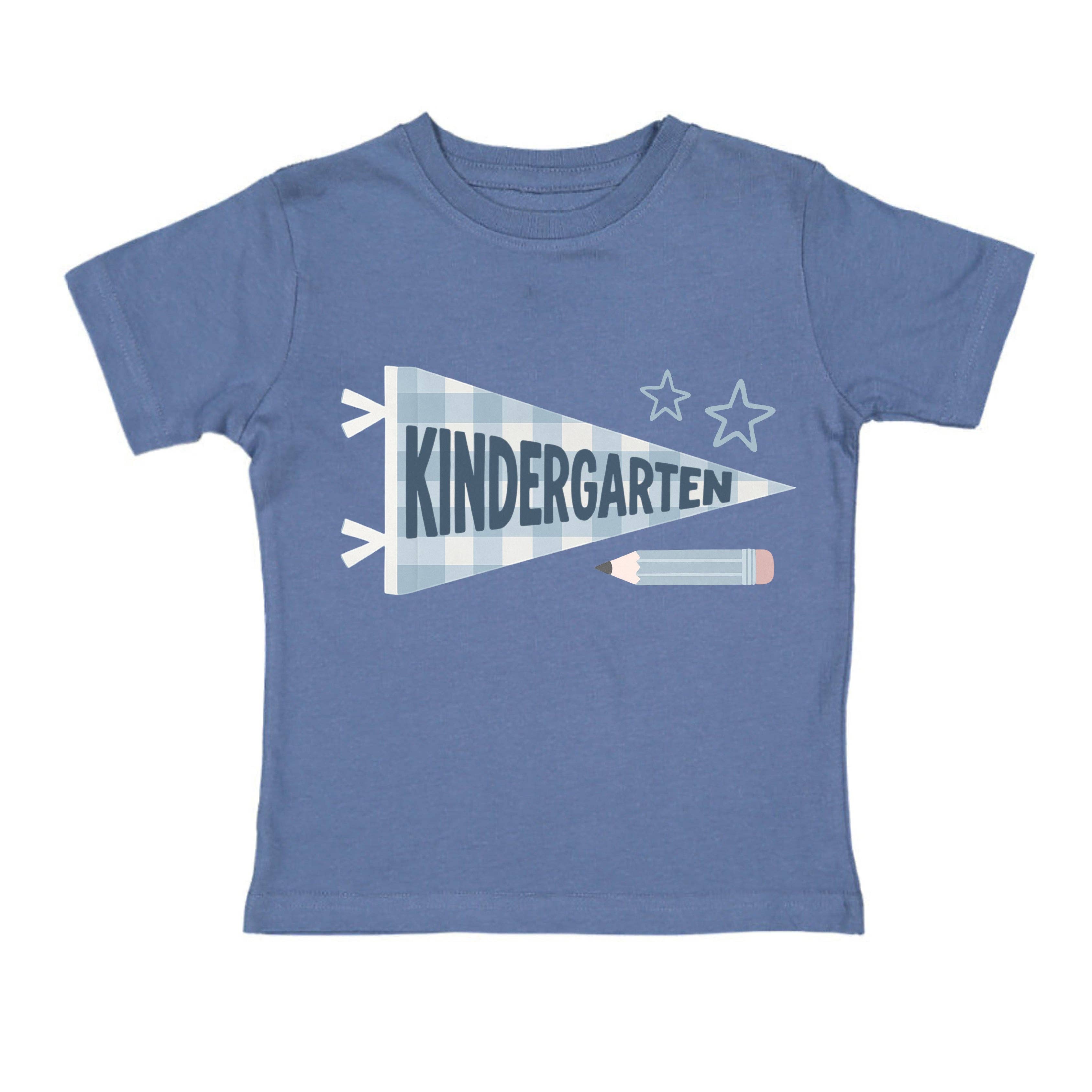 Kindergarten Pennant Short Sleeve T-Shirt: Blue