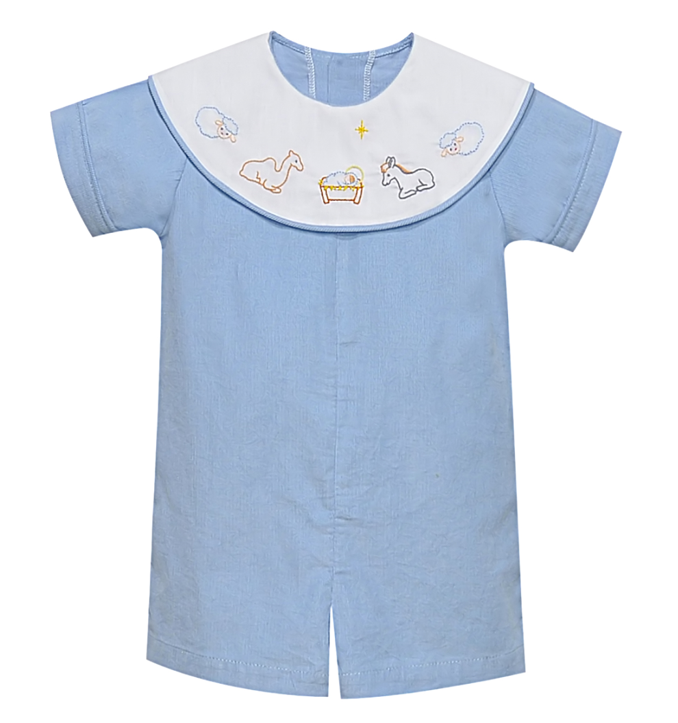 Blue Williams Romper: Nativity