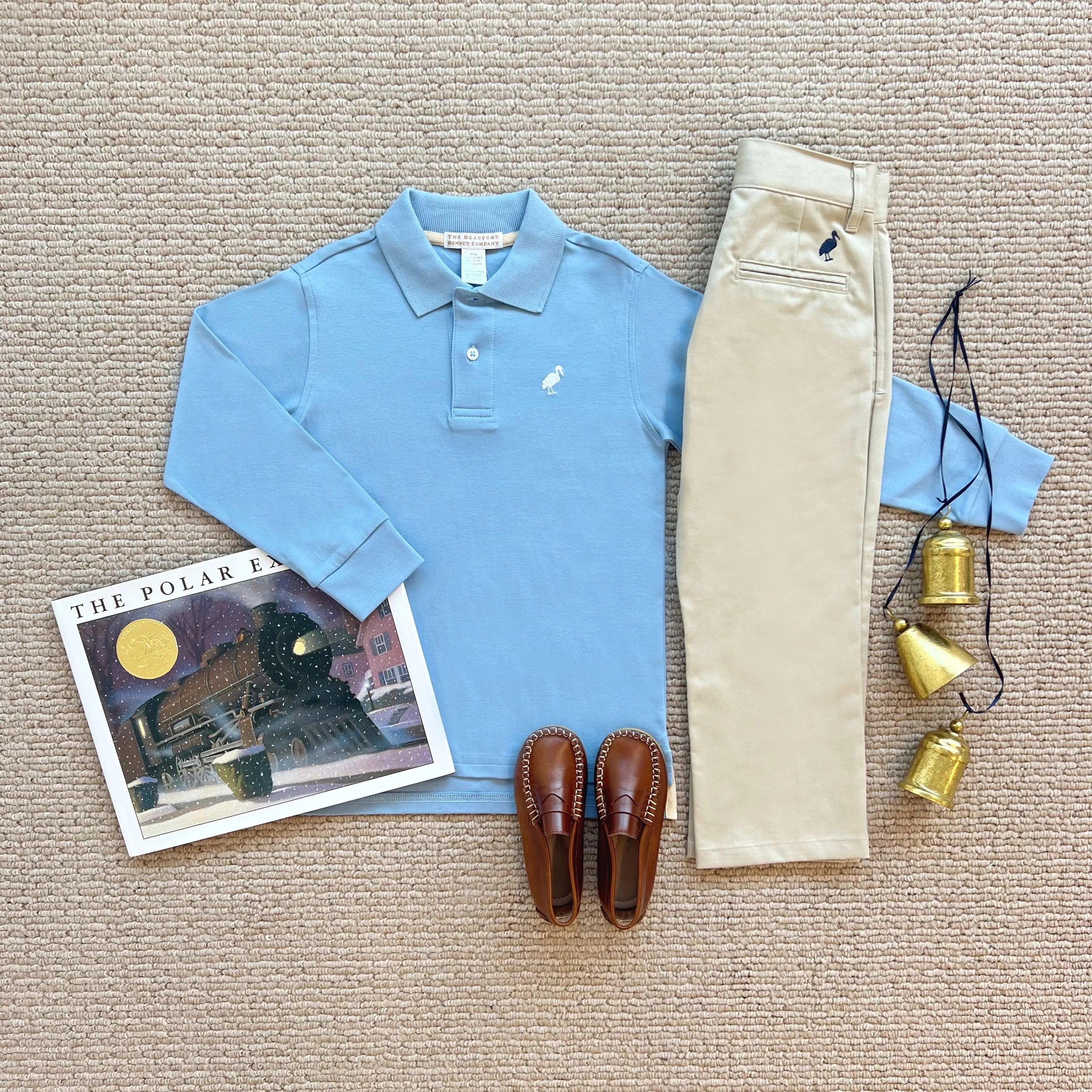 TBBC LS Prim &amp; Proper Polo: Barrington Blue