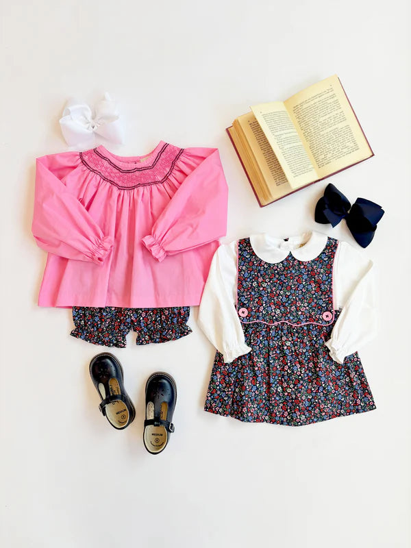 Brady Button In Dress: Fairfax Farm Floral