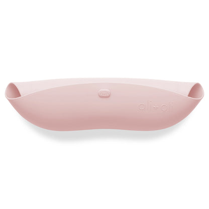 Silicone Roll Up &amp; Stay Closed Baby Bib: True Pink