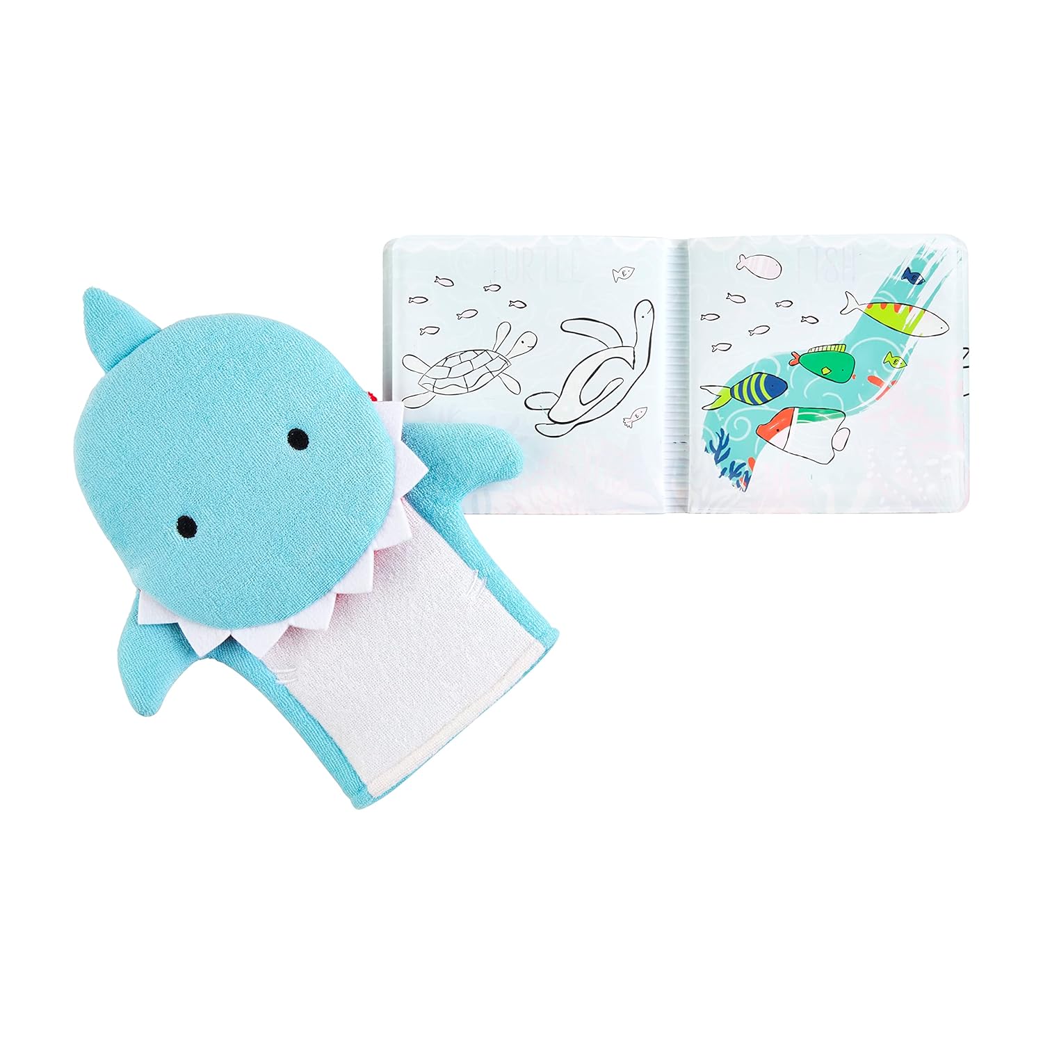 Color Changing Bath Book with Shark Cleansing Mitt