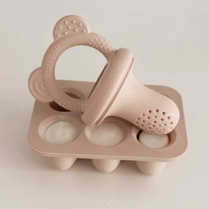 Food &amp; Fruit Pacifier Feeder &amp; Freezer Tray (Mist-Taupe) 3pc