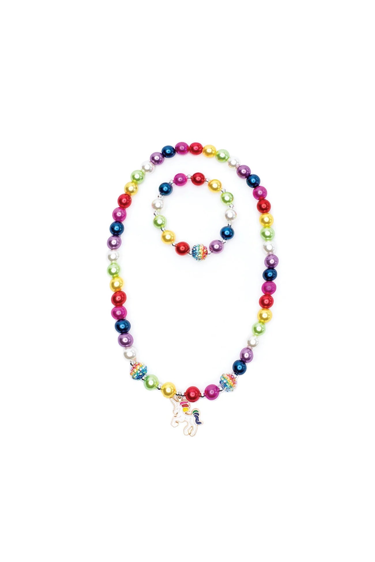 Gumball Rainbow Necklace &amp; Bracelet Set