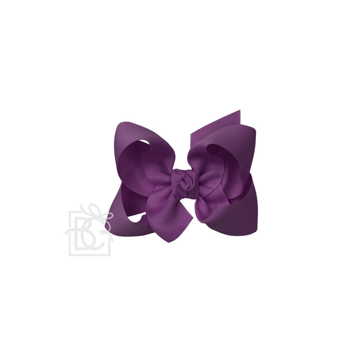 4.5&quot; Hairbow on Alligator Clip: Amethyst