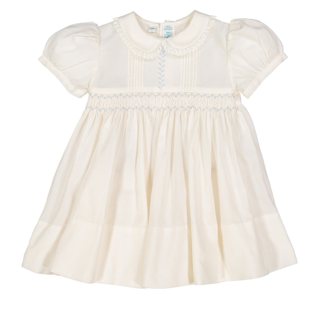 Feltman Brothers Vintage Smocked Dress: Ivory