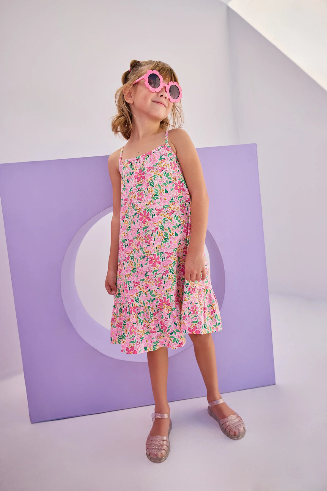 Strappy Dress: Frangipani Pink