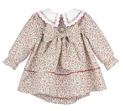 Claret Berries &amp; Blooms Dress: Red