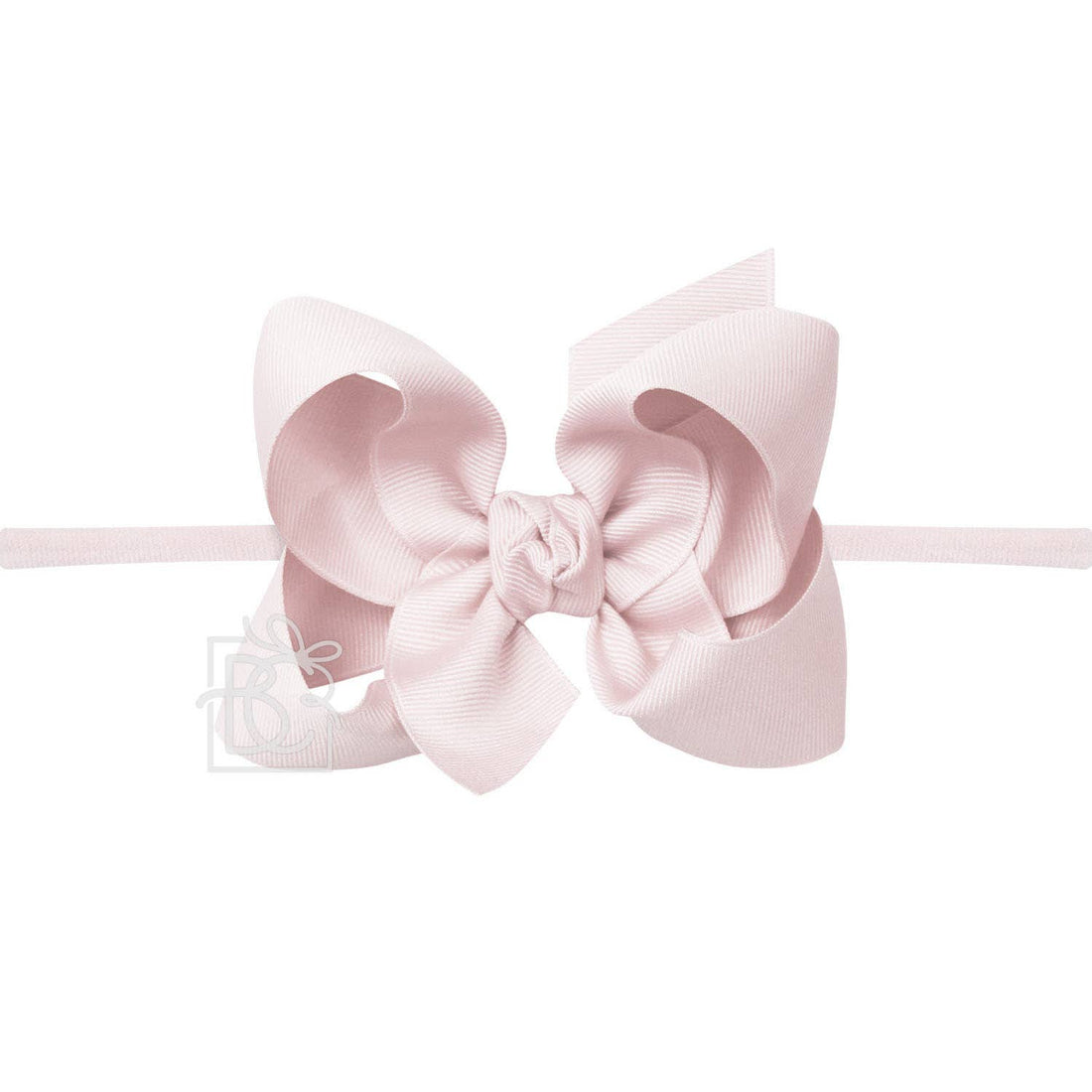 4.5&quot; Infant Headband Hairbow: Powder Pink