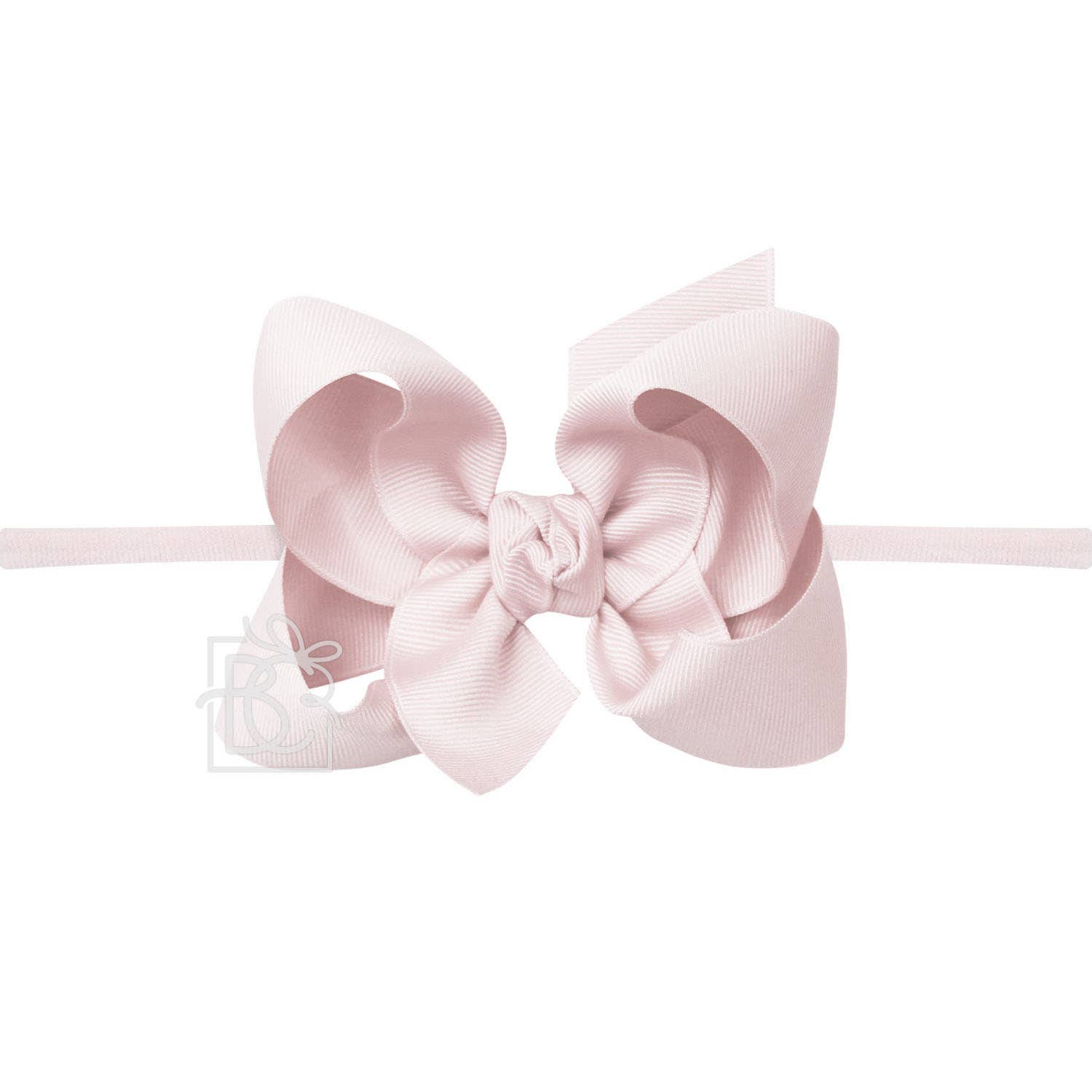 4.5&quot; Infant Headband Hairbow: Powder Pink