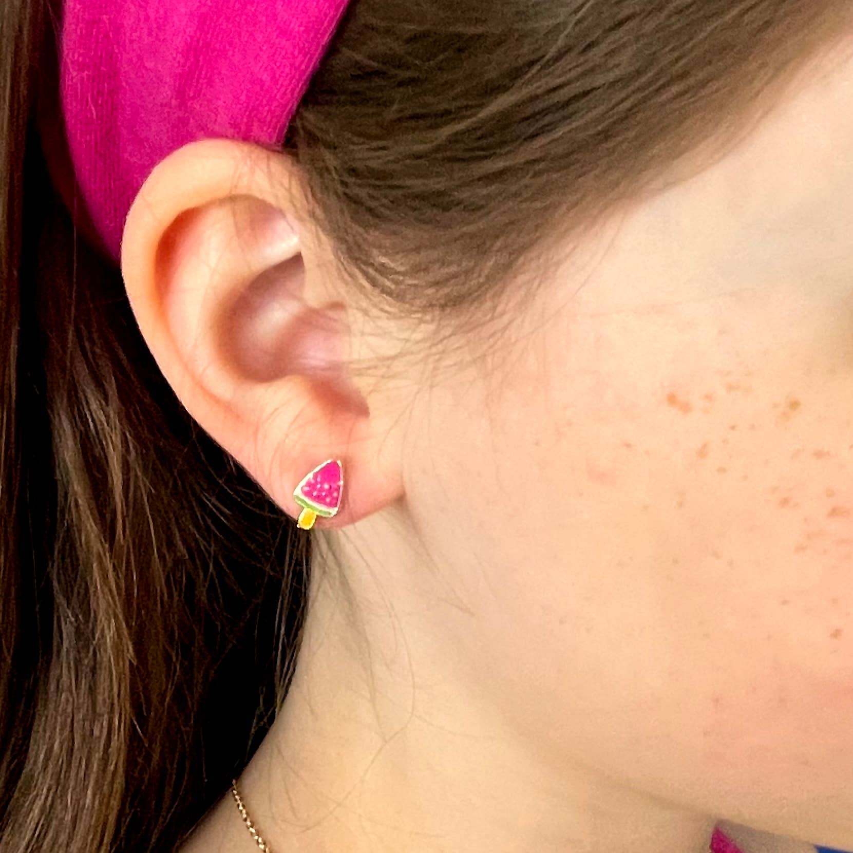 Melon Pop Cutie Stud Earrings