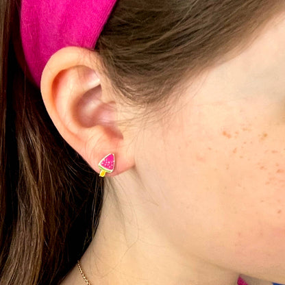 Melon Pop Cutie Stud Earrings