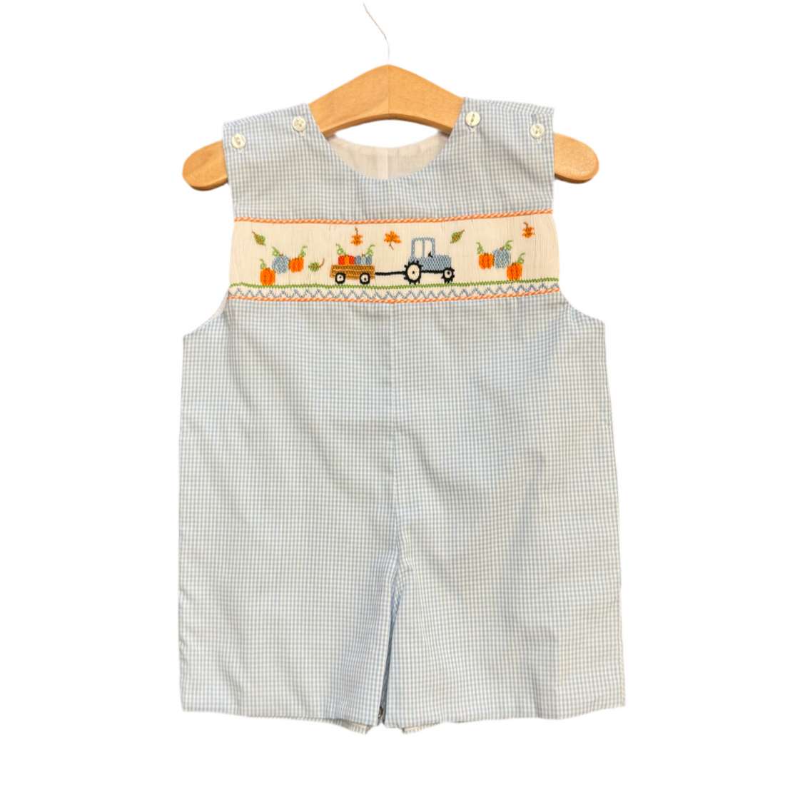 Pumpkin Smocked Shortall
