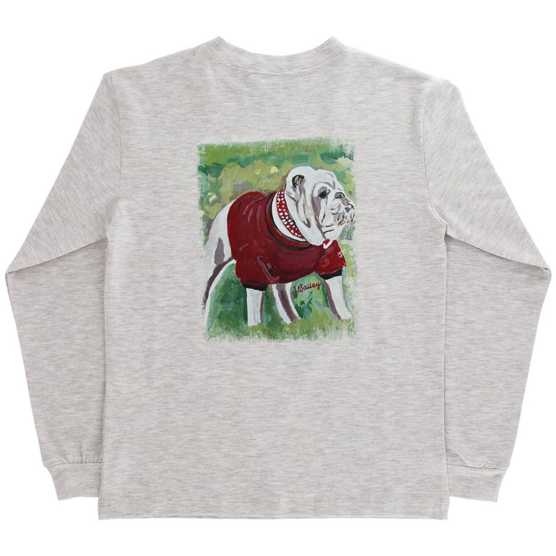 Bailey Boys LS Oatmeal Logo T-Shirt: Dawgs