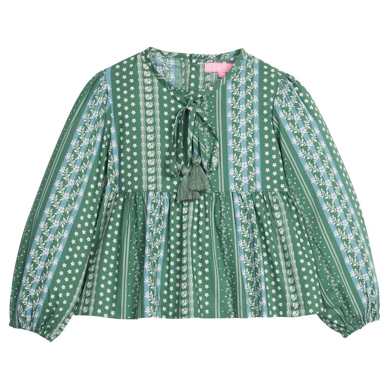 Riviera Top: Fairfield Forest Stripe
